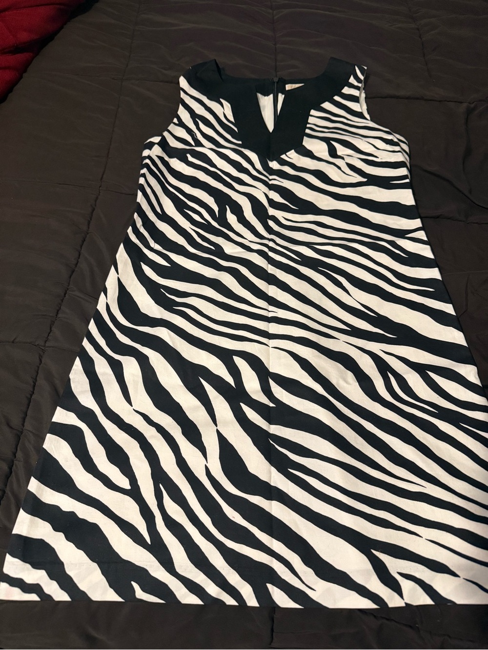 Michael Kors Black & White Zebra Print Sleeveless Dress